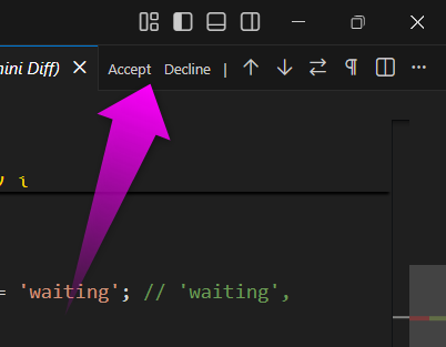 Acceptか Declineを選択
